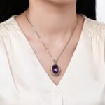Elliptical Amethyst 925 Silver Necklace_03