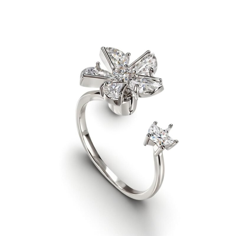Flower Design Gemstone Ring (10)