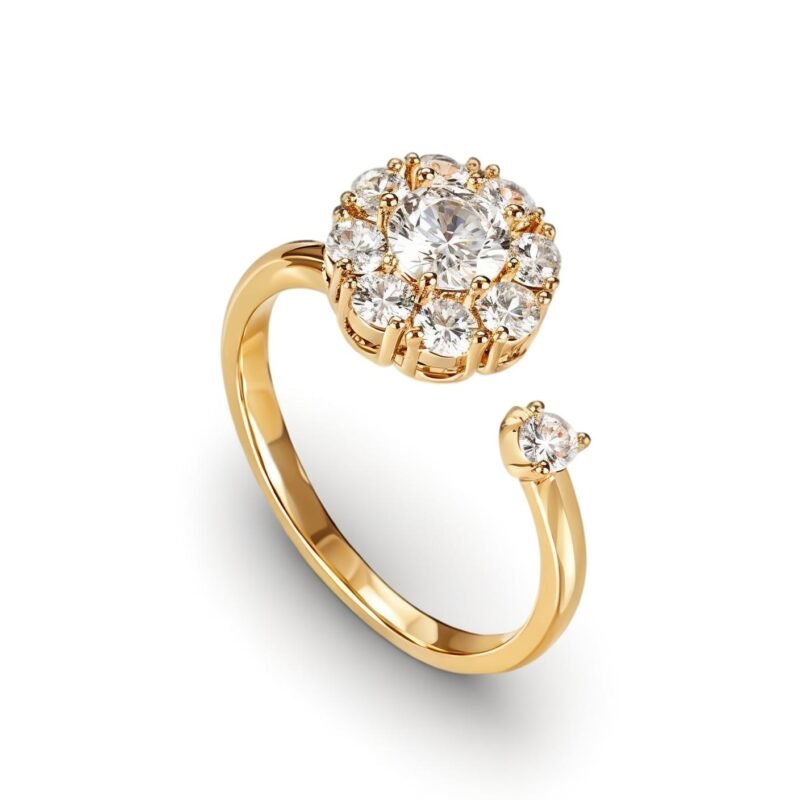 Flower Design Gemstone Ring (7)