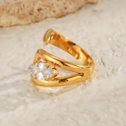 Stainless steel-Zircon -Couple Ring_02