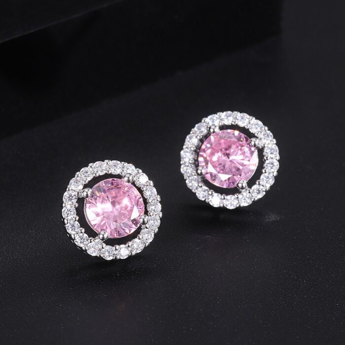 Valentine's Day Pink Zircon Jewelry Set_01