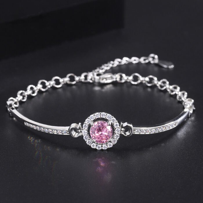 Valentine's Day Pink Zircon Jewelry Set_02