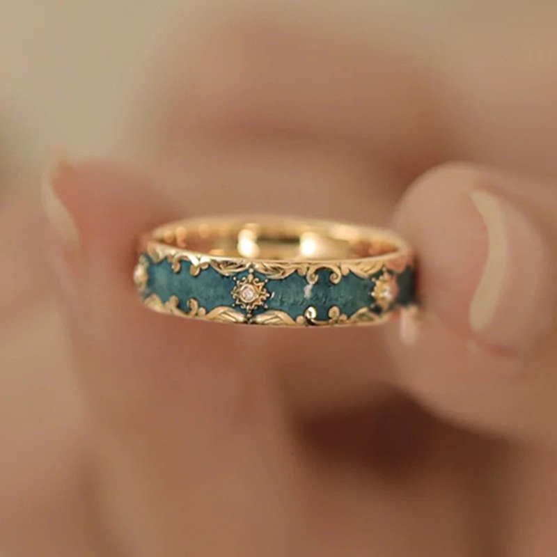 Vintage Couple Enamel Rings_Ring01