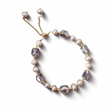 Vintage Purple Pearl Crystal Bracelet