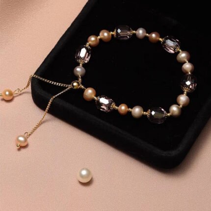 Vintage Purple Pearl Crystal Bracelet_02