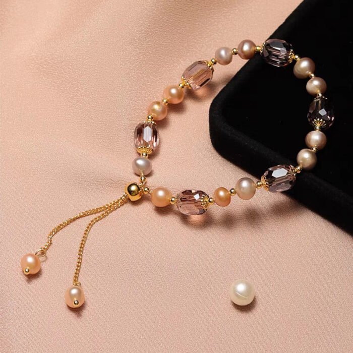 Vintage Purple Pearl Crystal Bracelet_03