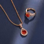 Women's Zircon Ring Necklace _Ring01