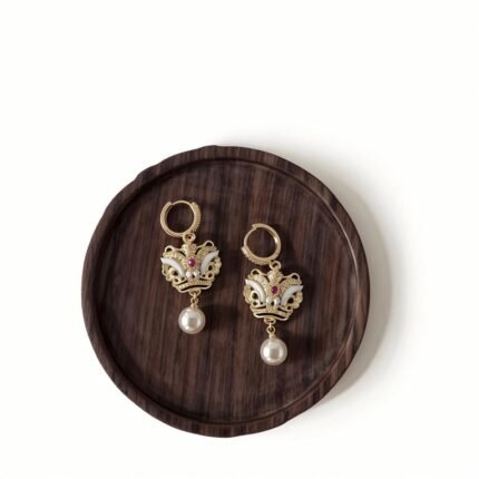 Women's Zirconia Pearl Earrings_main