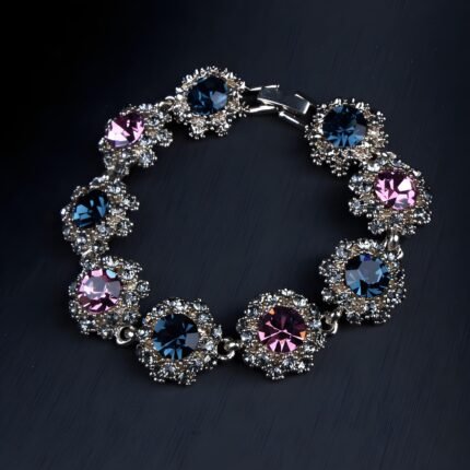 Zircon Crystal necklace Bracelet Earringsset (3)