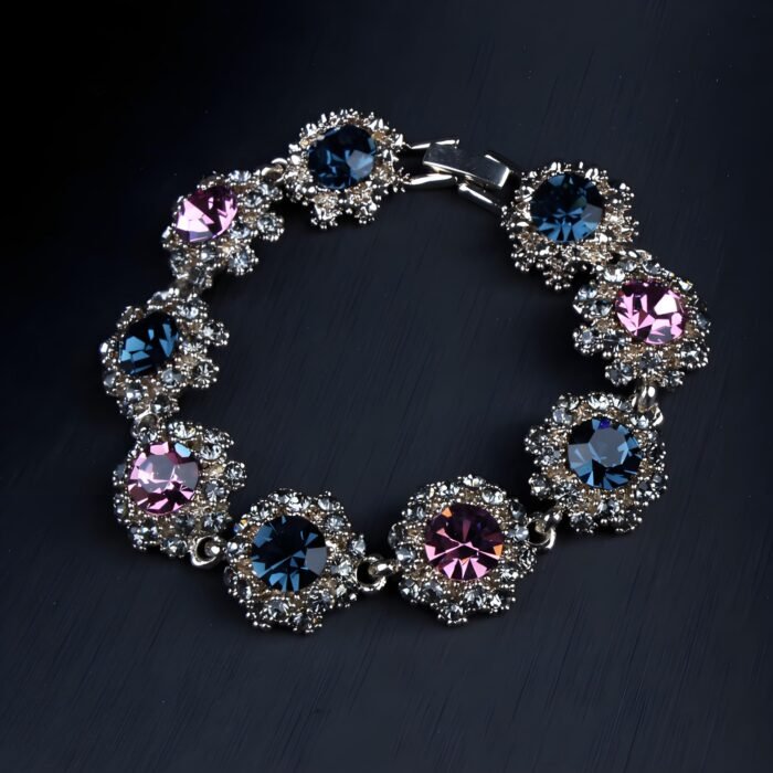 Zircon Crystal necklace Bracelet Earringsset (3)