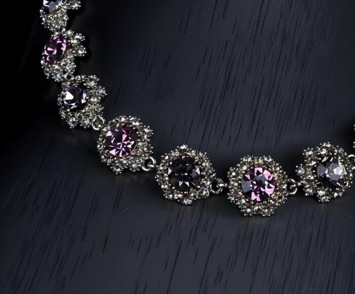 Zircon Crystal necklace Bracelet Earringsset (4)
