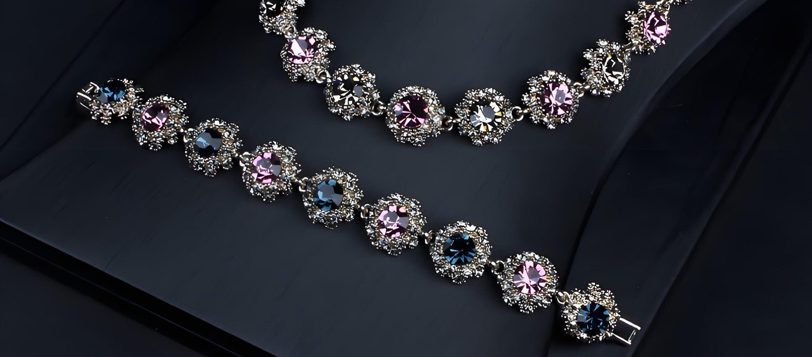 Zircon Crystal necklace Bracelet Earringsset_Ring01