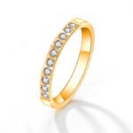 Zircon Stone Titanium Steel Simple Ring_01