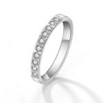 Zircon Stone Titanium Steel Simple Ring_02