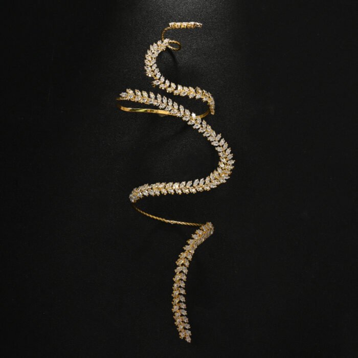 Zircon wheat leaf shape bracelet_main_04