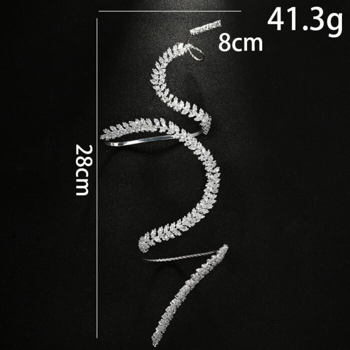 Zircon wheat leaf shape bracelet_main_05