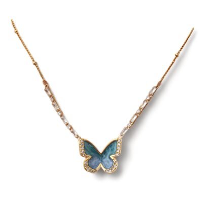 Zirconia Butterfly Necklace_mian