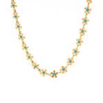 flower necklaceBlue Droplet Flower Necklaceset_main